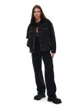 Czarna kurtka jeansowa sherpa - czarny - CROPP - small2