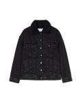 Czarna kurtka jeansowa sherpa - czarny - CROPP - small4