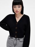 Kardigan w prążki - czarny - CROPP - small1