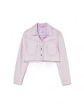 Liliowa kurtka jeansowa - fioletowy - CROPP - small1