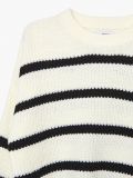 Dzianinowy sweter w paski - biały - CROPP - small5