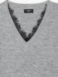 Vestito a maglione con dettaglio in pizzo - Grigio chiaro - CROPP - small5