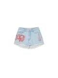 Szorty jeansowe z motywem smoka - niebieski - CROPP - small1
