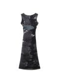Wzorzysta czarna sukienka maxi - czarny - CROPP - small3