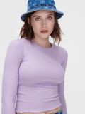 Blusa con orli decorativi - lavanda - CROPP - small1
