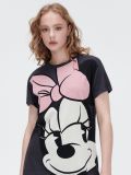 Szary t-shirt z nadrukiem Minnie Mouse - szary - CROPP - small1