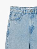 Mom jeans z cyrkoniami - niebieski - CROPP - small5