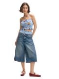 Top na naramnice - bledo modra - CROPP - small3