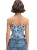 Top na naramnice - bledo modra - CROPP - small4