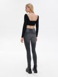 Jeansy skinny z dziurami - szary - CROPP - small3