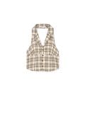 Топ у дрібну клітинку - нюдовий - CROPP - small2
