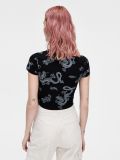 Кроп топ із візерунком - чорний - CROPP - small3