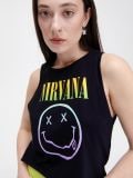 Top z nadrukiem Nirvana - czarny - CROPP - small2