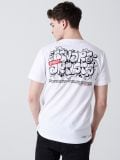 T-Shirt mit Aufdruck am Rücken - Weiß - CROPP - small1