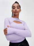 Fioletowe body z długim rękawem - fioletowy - CROPP - small1