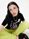 Camiseta negra con motivo de tigre - Negro - CROPP - small1