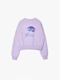 Liliowa bluza z nadrukami - fioletowy - CROPP - small2