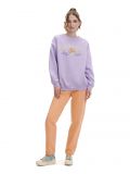 Fioletowa bluza z nadrukiem - fioletowy - CROPP - small1