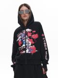 Rozpinana bluza z kapturem i motywem mangi - czarny - CROPP - small2