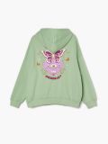 Zielona bluza oversize z nadrukiem - zielony - CROPP - small6