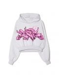 Szara bluza z kapturem oversize - jasny szary - CROPP - small2