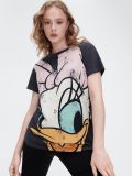 Tričko Daisy Duck - tmavě šedá - CROPP - small1