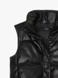 Kamizelka puffer z imitacji skóry - czarny - CROPP - small6