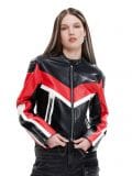 Kurtka biker z panelami - czarny - CROPP - small1