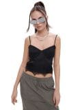 Top bustier con encaje - Negro - CROPP - small1