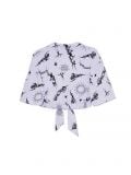 Krótka koszula z wiązaniem - fioletowy - CROPP - small5