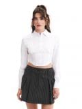 Biała koszula crop - biały - CROPP - small3