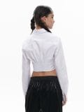 Biała koszula crop - biały - CROPP - small9