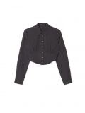 Czarna koszula crop - czarny - CROPP - small2