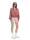 Gładka rozpinana bluza z kapturem - różowy - CROPP - small2