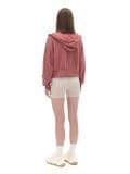 Gładka rozpinana bluza z kapturem - różowy - CROPP - small3
