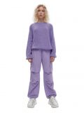 Fioletowy sweter z szerokimi rękawami - fioletowy - CROPP - small1