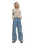 Beżowy ażurowy sweter - beżowy - CROPP - small1