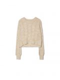 Beżowy ażurowy sweter - beżowy - CROPP - small4