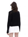 Czarny ażurowy sweter - czarny - CROPP - small6