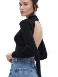 Sweter z wycięciem na plecach - czarny - CROPP - small1