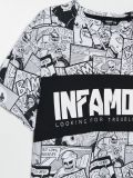 Comic strip print T-shirt - Weiß - CROPP - small5