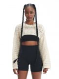 Krótki kremowy sweter - kremowy - CROPP - small8