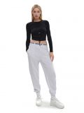 Szare dresowe spodnie jogger - jasny szary - CROPP - small1
