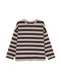 Bluzka z długim rękawem w paski UNISEX - szary - CROPP - small1