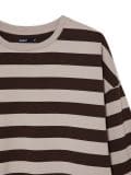 Bluzka z długim rękawem w paski UNISEX - szary - CROPP - small3