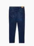 Jeansy męskie slim z efektem sprania - granatowy - CROPP - small3