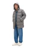 Steppmantel mit Kapuze - Grau - CROPP - small3
