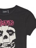 Czarna koszulka z nadrukiem Misfits - czarny - CROPP - small2
