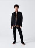 Jeansowa kurtka sherpa - czarny - CROPP - small4