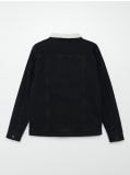 Jeansowa kurtka sherpa - czarny - CROPP - small3